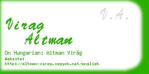 virag altman business card